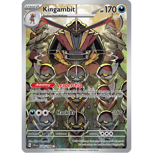 Kingambit 220/198 Illustration Rare Scarlet & Violet Pokemon Card