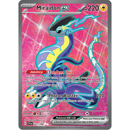 Miraidon ex  227/198 Ultra Rare Scarlet & Violet Pokemon Card