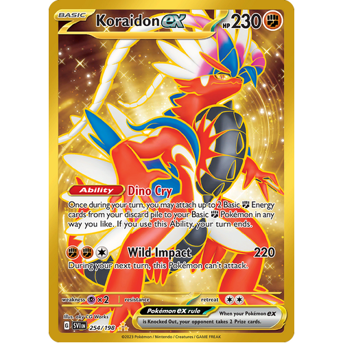 Koraidon ex 254/198 Hyper Rare Scarlet & Violet Pokemon Card