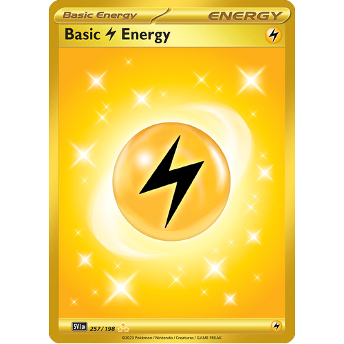 Basic Lightning Energy 257/198 Hyper Rare Scarlet & Violet Pokemon Card