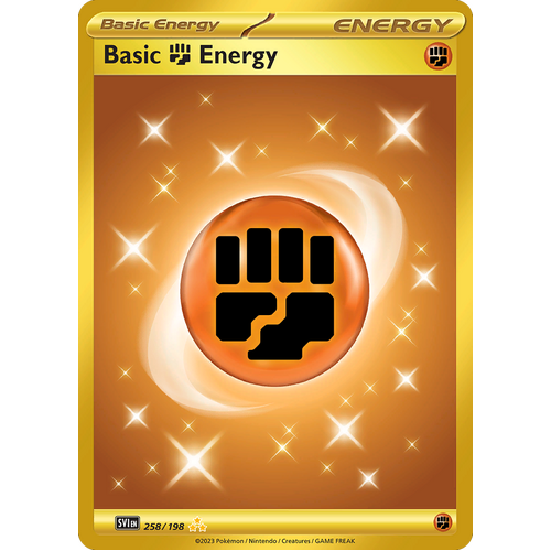 Basic Fighting Energy 258/198 Hyper Rare Scarlet & Violet Pokemon Card